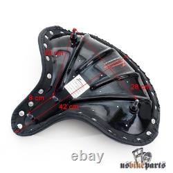 Police Style Genuine Leather Saddle Seat Seat Black Fits Harley-Davidson