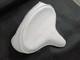 Pure Leather Solo Seat Fit For Harley Davidson White With Skirt & Studs