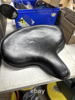 ROYAL ENFIELD, INDIAN, HARLEY DAVIDSON ETC WIDE LARGE MOTORCYCLE SEAT Pan