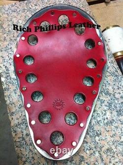 Rich Phillips Leather Solo Motorcycle Seat Sportster Harley Chopper Bobber Swiss