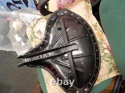 Royal Enfield, Indian, Harley Davidson Etc Wide Large Motorcycle Seat Ref B6b