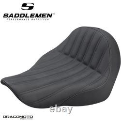 SEAT HARLEY SOFTTAIL SADDLEMEN Knuckle 818-29-0023 Solo Seat Black Foam Gel
