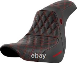 Saddlemen Pro Series SDC Perf. Grip Seat Black/Red For Harley Davidson FLSB-75CM