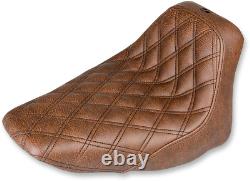 Saddlemen Renegade LS Solo Seat Brown for 06-17 Harley Davidson FLSTN FLSTC