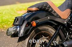 Saddlemen Step Up Brown Diamond Stitch Carbon Gripper Seat Harley Softail FXLRS