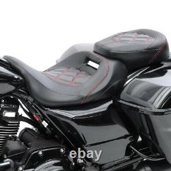 Seat for Harley CVO Street Glide 11-23 Craftride RH3 black-red