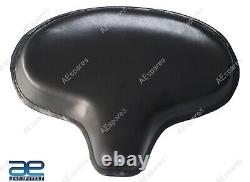 Single Rider Solo Saddle Seat Black For Harley Davidson Vintage Bike NEW