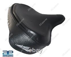 Single Rider Solo Saddle Seat Black For Harley Davidson Vintage Bike NEW