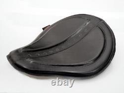 Solo Saddle Black With Gel Inserts Fits for Harley Davidson And Custom