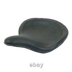 Solo Seat Bobber WLC Style, Real Leather Black, for Harley Davidson