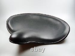 Solo Seat Bobber WLC Style, Real Leather Black, for Harley Davidson