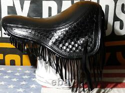 Super Rare! 2000-2003 FLSTS Heritage Springer Rider Seat WITH FRINGE! LIKE NEW