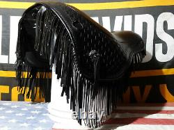 Super Rare! 2000-2003 FLSTS Heritage Springer Rider Seat WITH FRINGE! LIKE NEW