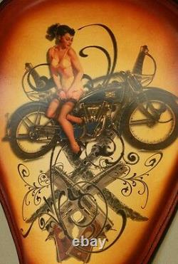 Tattoo Harley Chopper Bobber Sportster Motorcycle Seat Rich Phillips Leather