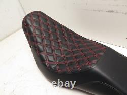 Two Up Diamond Stitch C. C Rider Seat for Harley-Davidson 18-22 FLDE, FLHC, FLSL