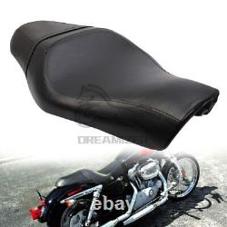 Two-Up Seat Cushion Saddle For Harley Davidson Sportster Forty Eight XL883 1200