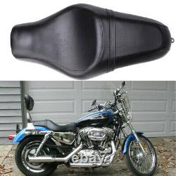 Two-Up Seat Passenger Driver Saddle For Harley Davidson Sportster XL883 1200