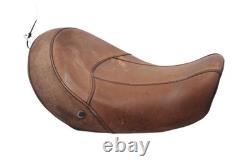 Vintage brown single seat bench Harley-Davidson Dyna Fat Bob 1900 FXFBS 21-21