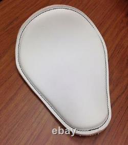 White Leather Spring Solo Motorcycle Seat Harley Davidson Sportster 48 Nightster
