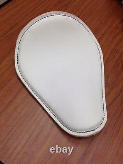 White Leather Spring Solo Motorcycle Seat Harley Davidson Sportster 48 Nightster