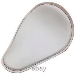 White Leather Spring Solo Motorcycle Seat Harley Davidson Sportster leather seat