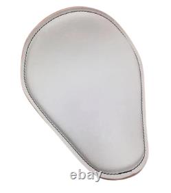 White Leather Spring Solo Motorcycle Seat Harley Davidson Sportster leather seat
