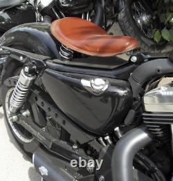 Wild Hog Solo Spring Saddle Kit Black Leather For Harley-Davidson Sportster XL